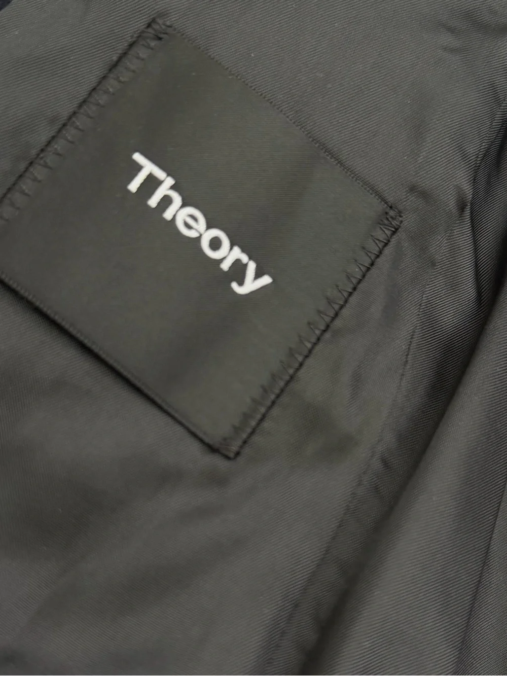 Theory Men's Navy Wool Full Length Coat